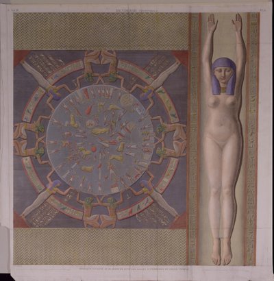 Zodiak plafond van de Grote Tempel in Denderah, uit 